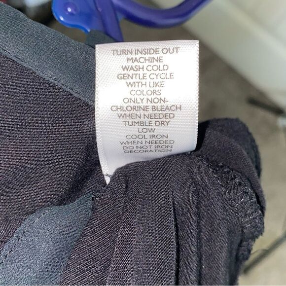 INC International Concepts Black Long Sleeve Button-Down Pleated Shirt Large - Picture 7 of 8